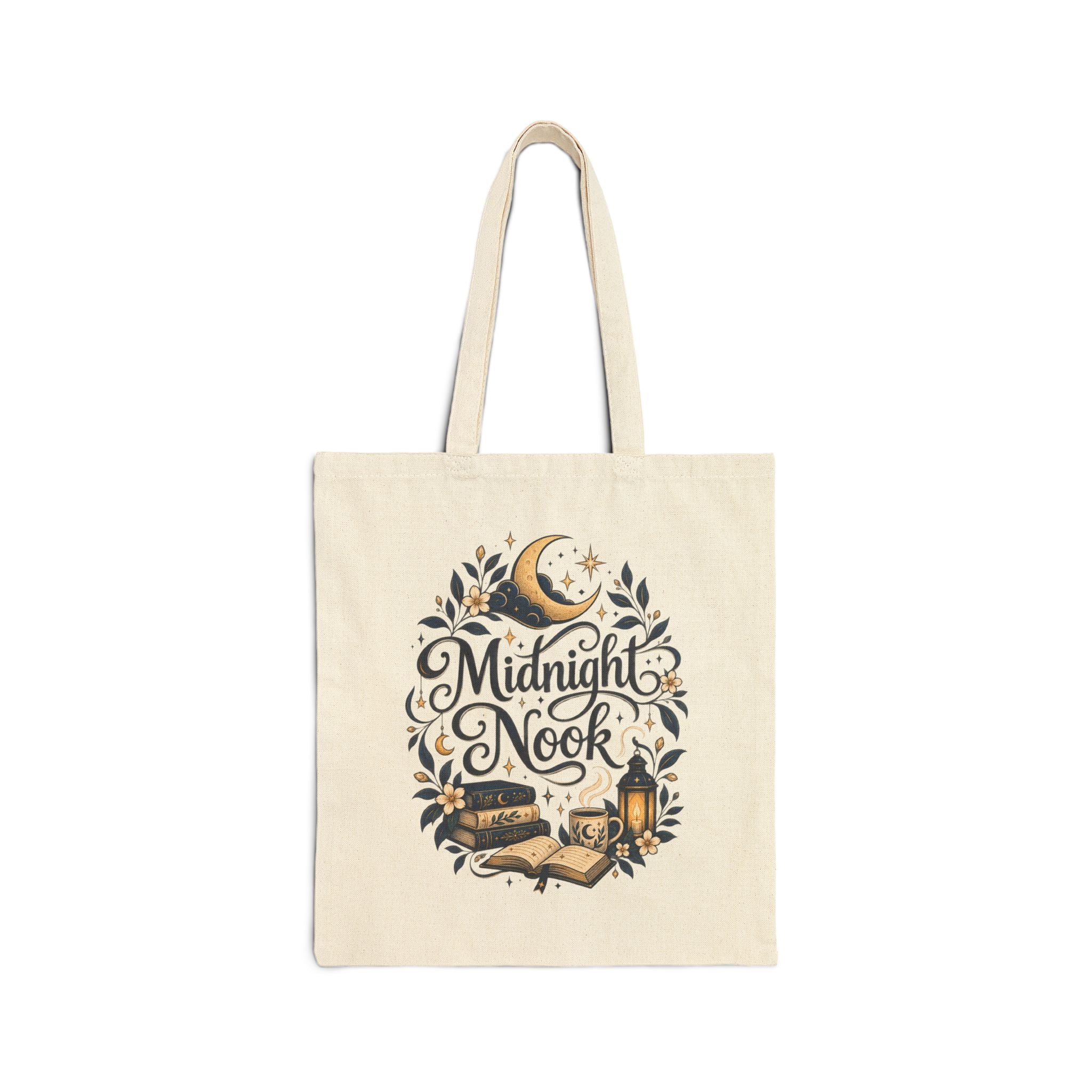 Midnight Nook Tote - Bookish Moonlit Canvas Bag