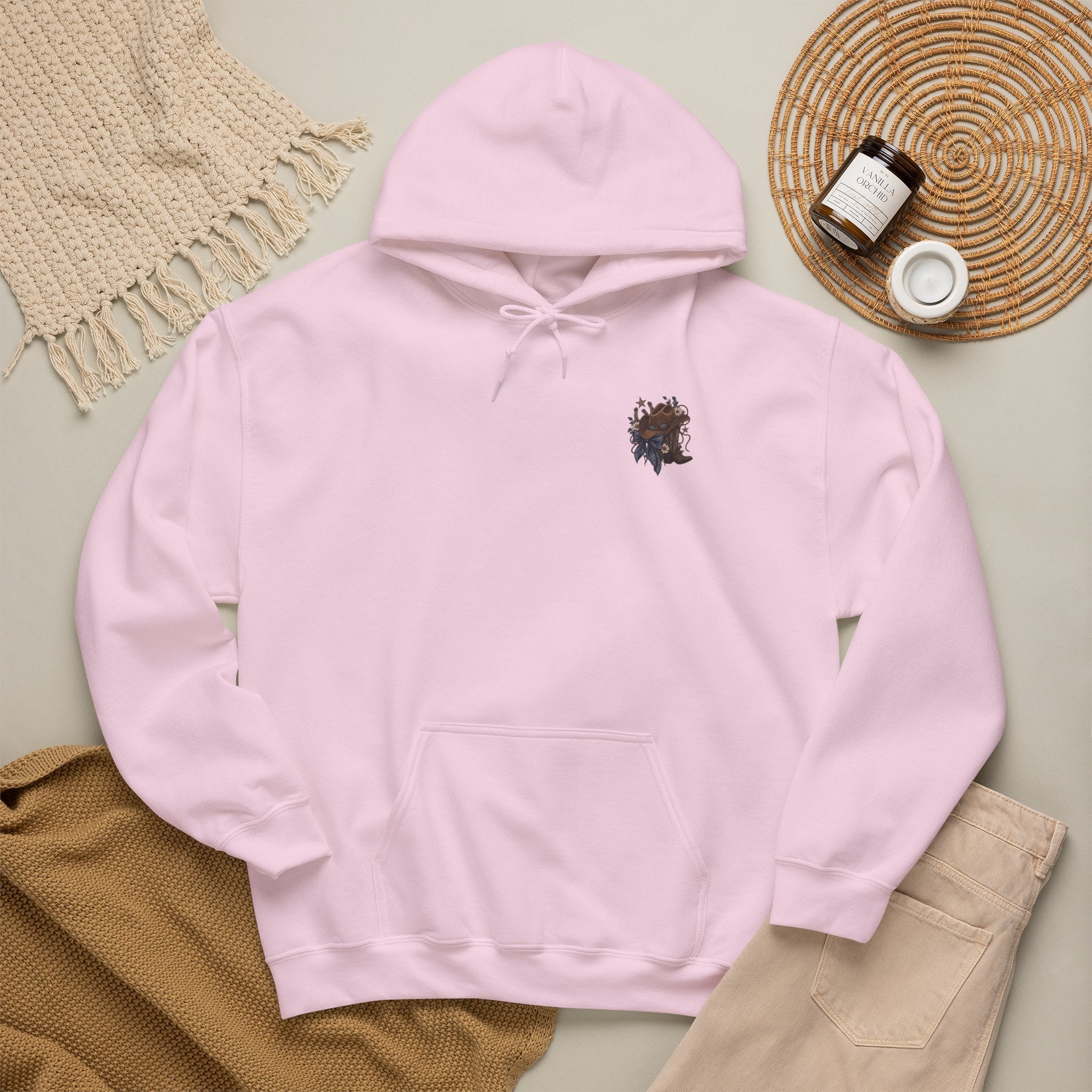 Cowboy Hat Hoodie — "Boots Books & Slow Burns" Western Romance Pullover