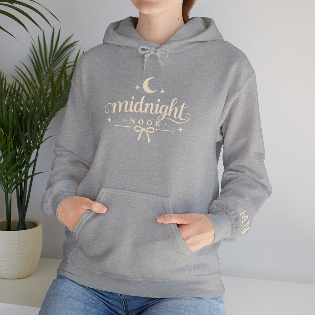 Midnight Nook Hoodie — Cozy Moon & Stars Pullover