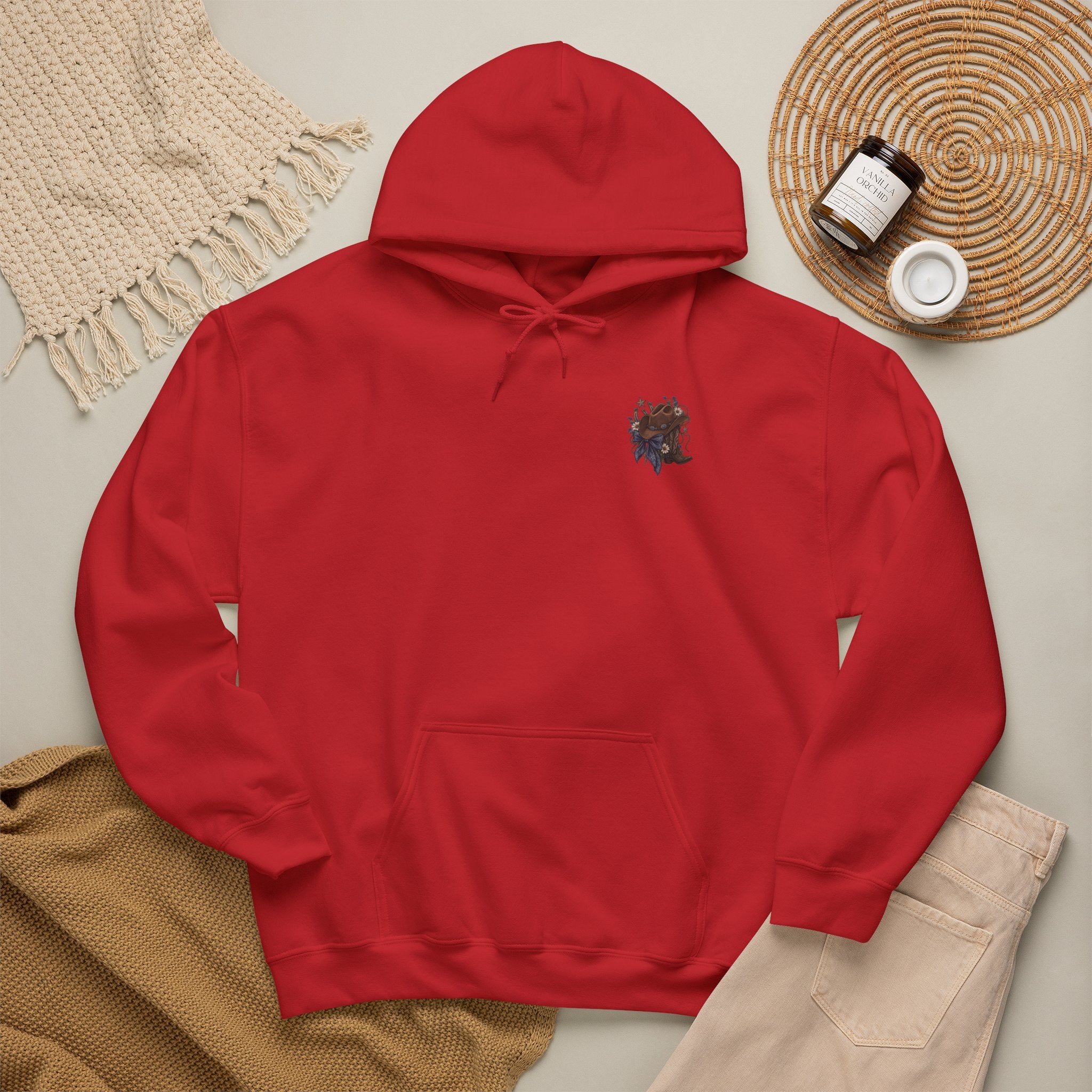 Cowboy Hat Hoodie — "Boots Books & Slow Burns" Western Romance Pullover