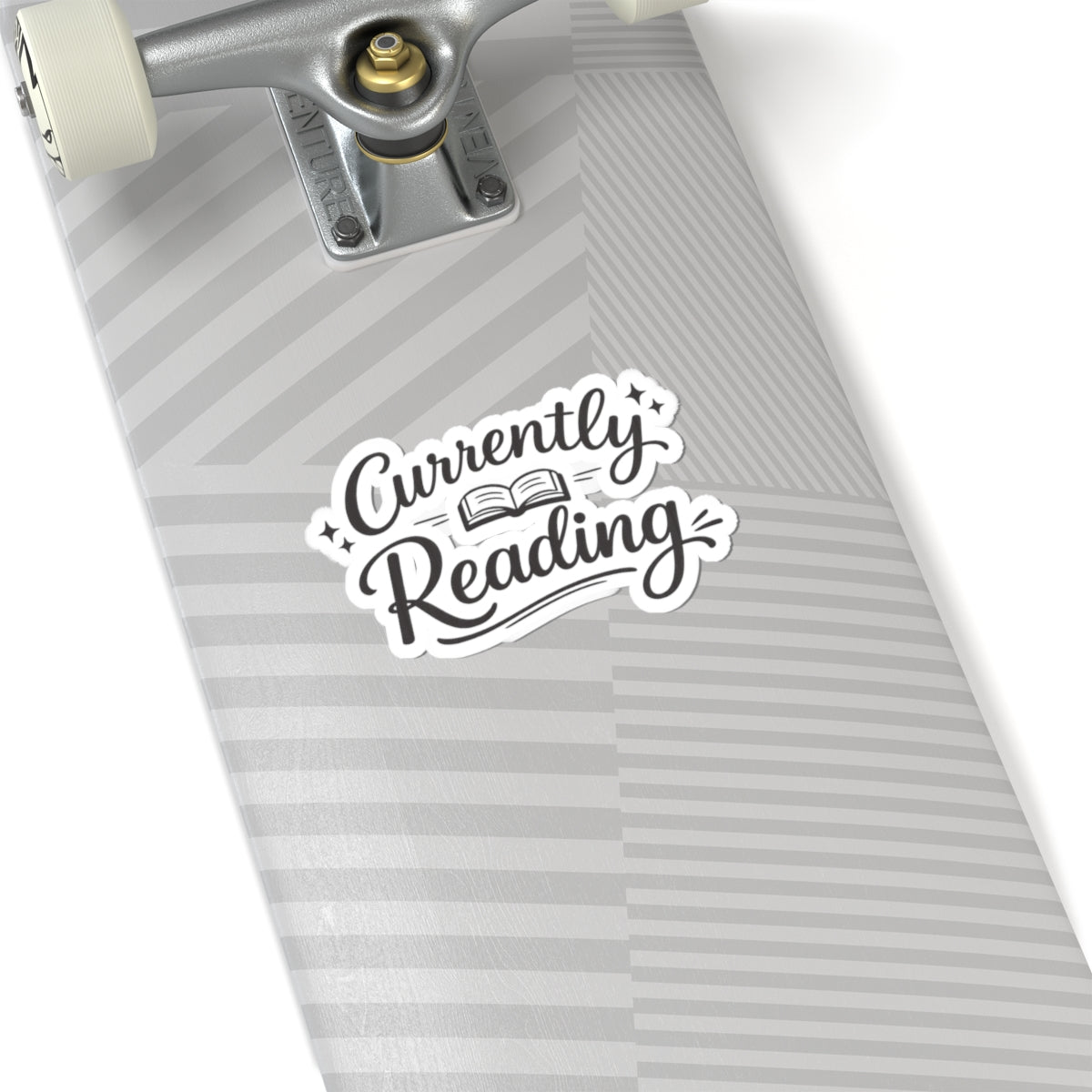 Currently Reading Sticker — Kiss-Cut Book Lover Decal for Laptops, Notebooks & Journals