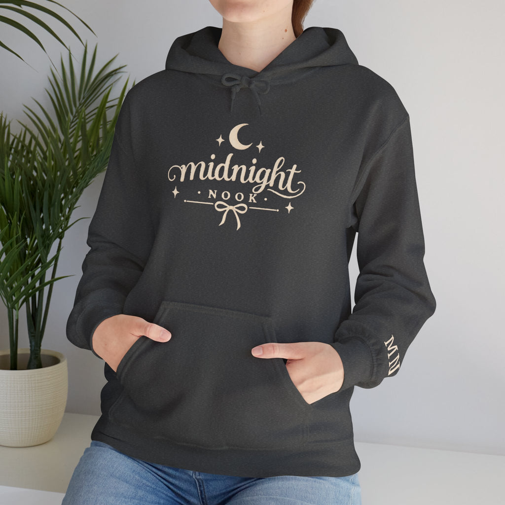 Midnight Nook Hoodie — Cozy Moon & Stars Pullover