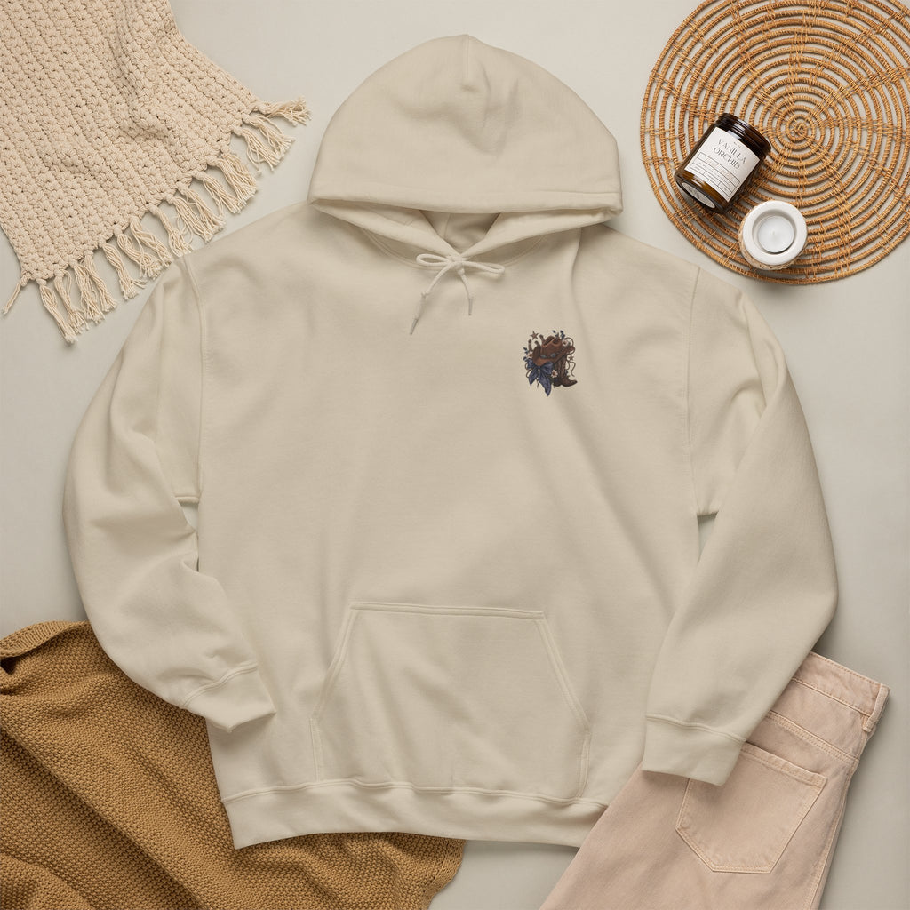 Cowboy Hat Hoodie — "Boots Books & Slow Burns" Western Romance Pullover