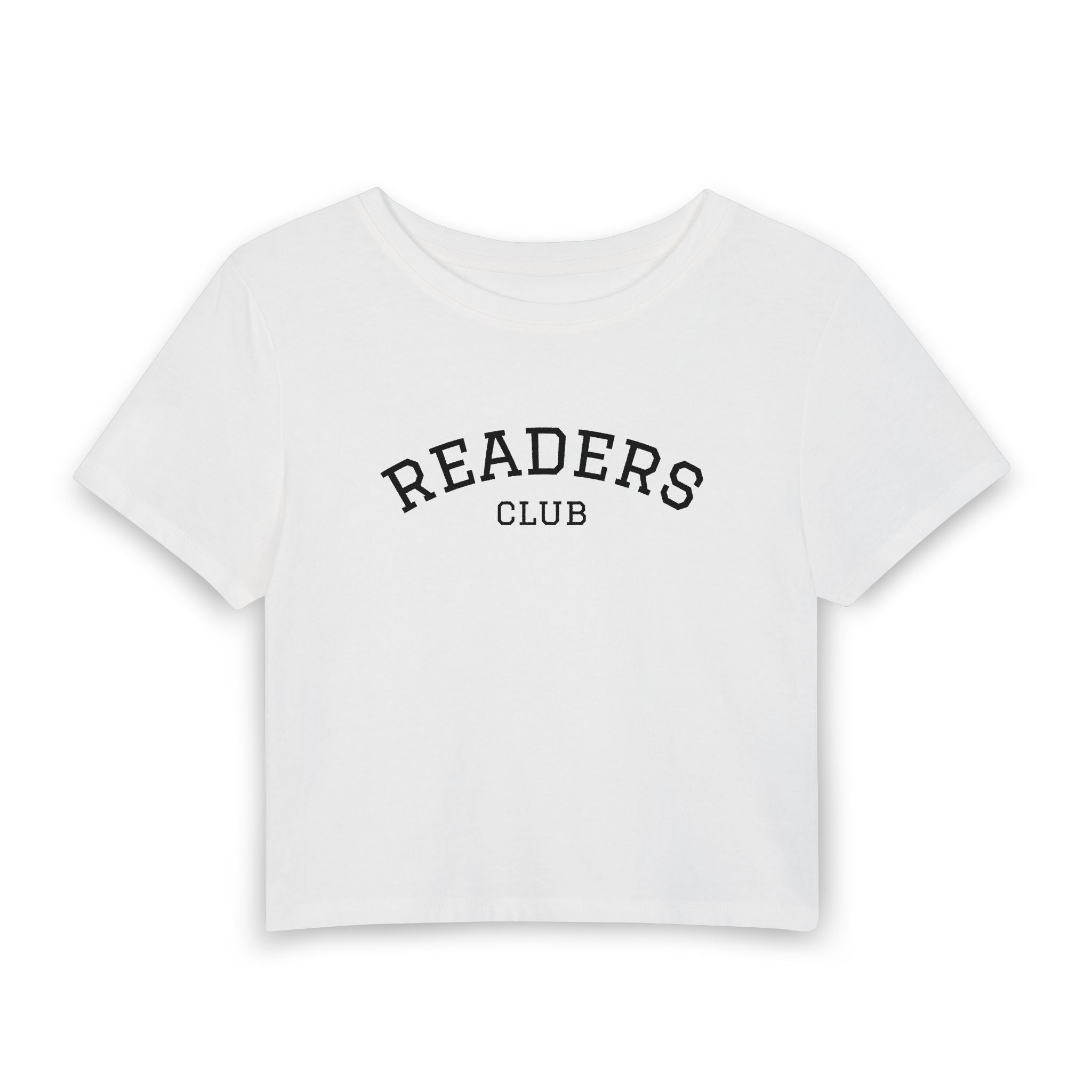 Readers Club Crop Tee — Women's Literary Baby Tee