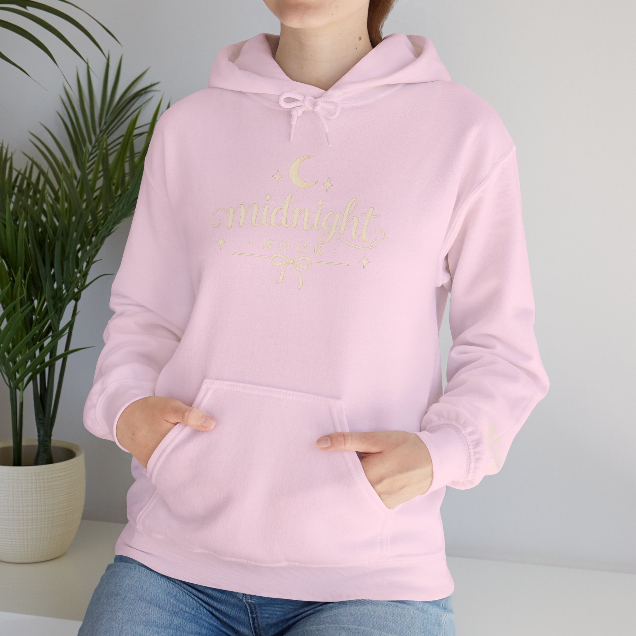 Midnight Nook Hoodie — Cozy Moon & Stars Pullover