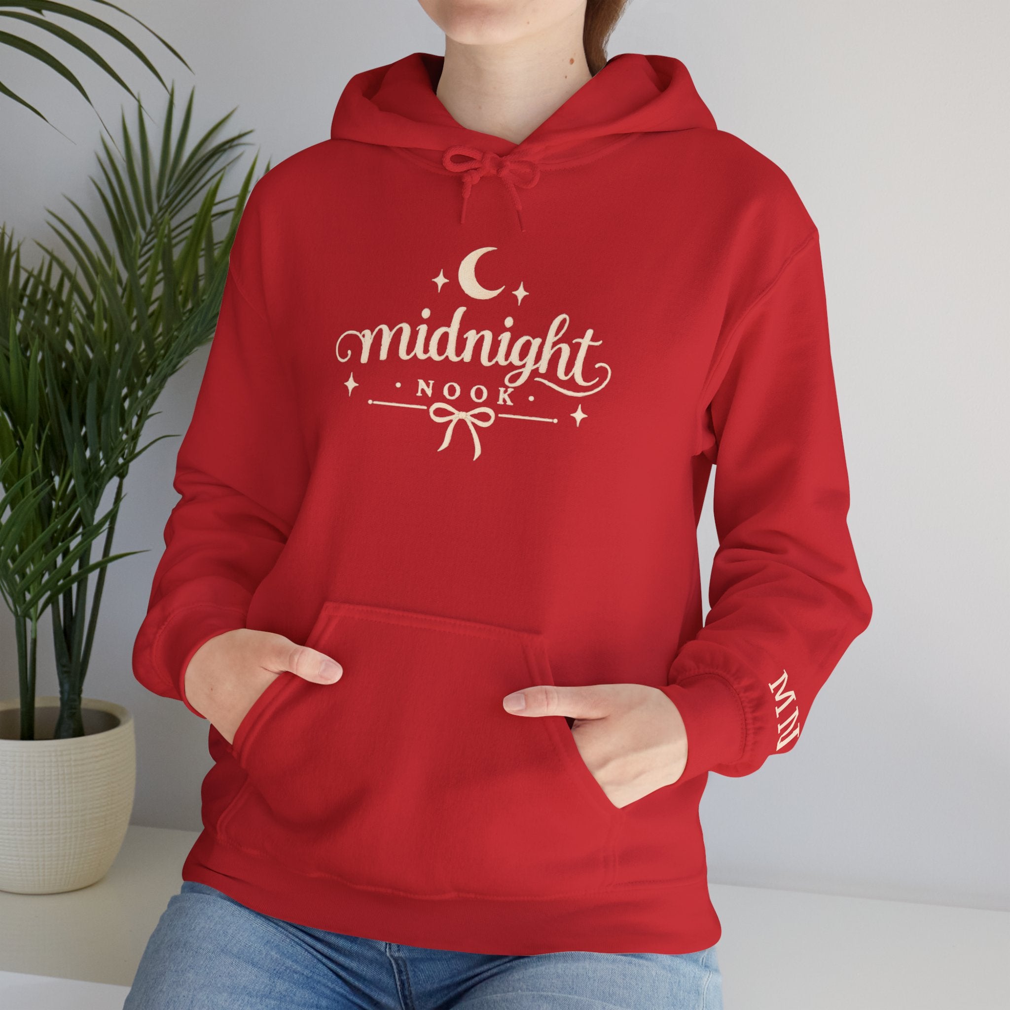 Midnight Nook Hoodie — Cozy Moon & Stars Pullover