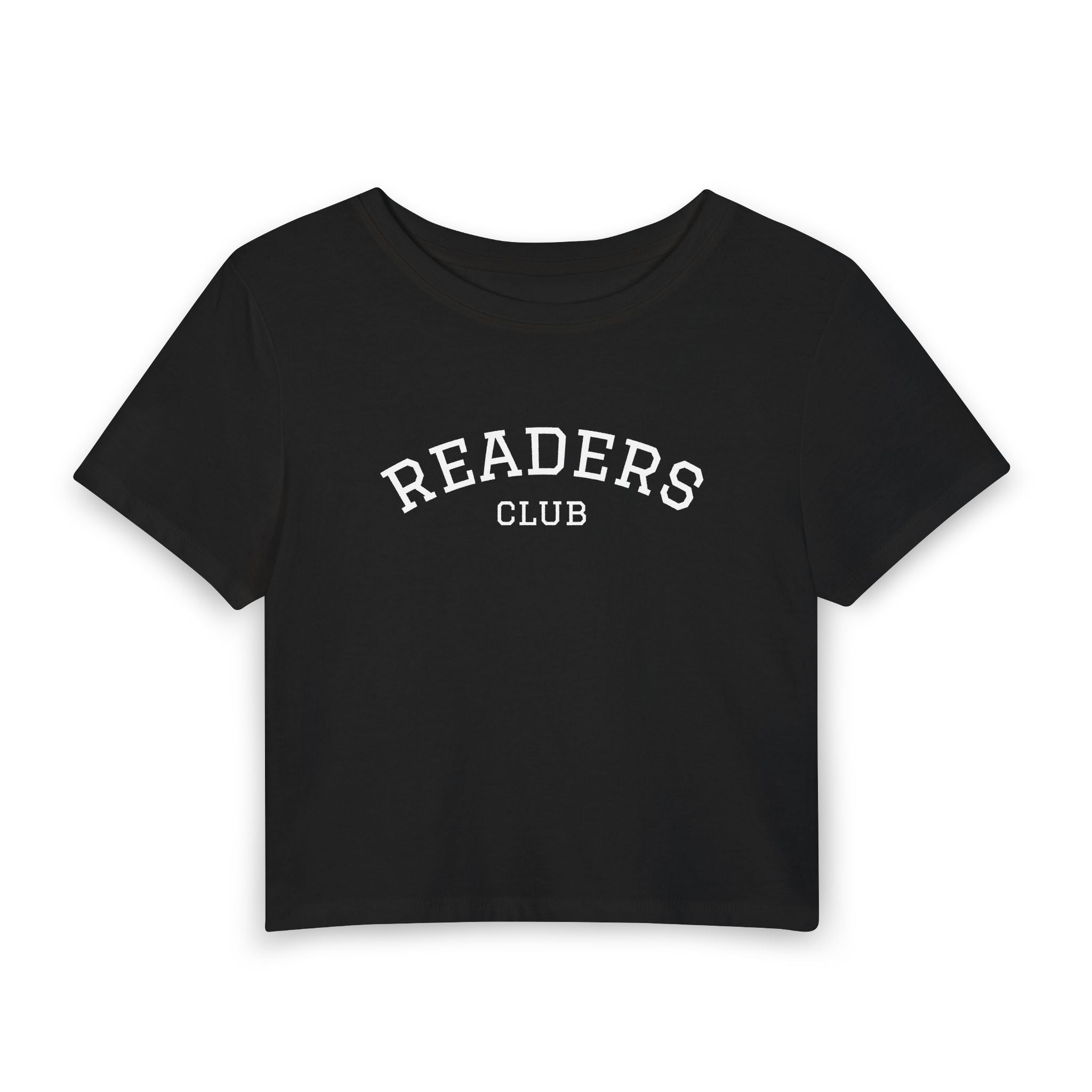 Readers Club Crop Tee — Women's Literary Baby Tee