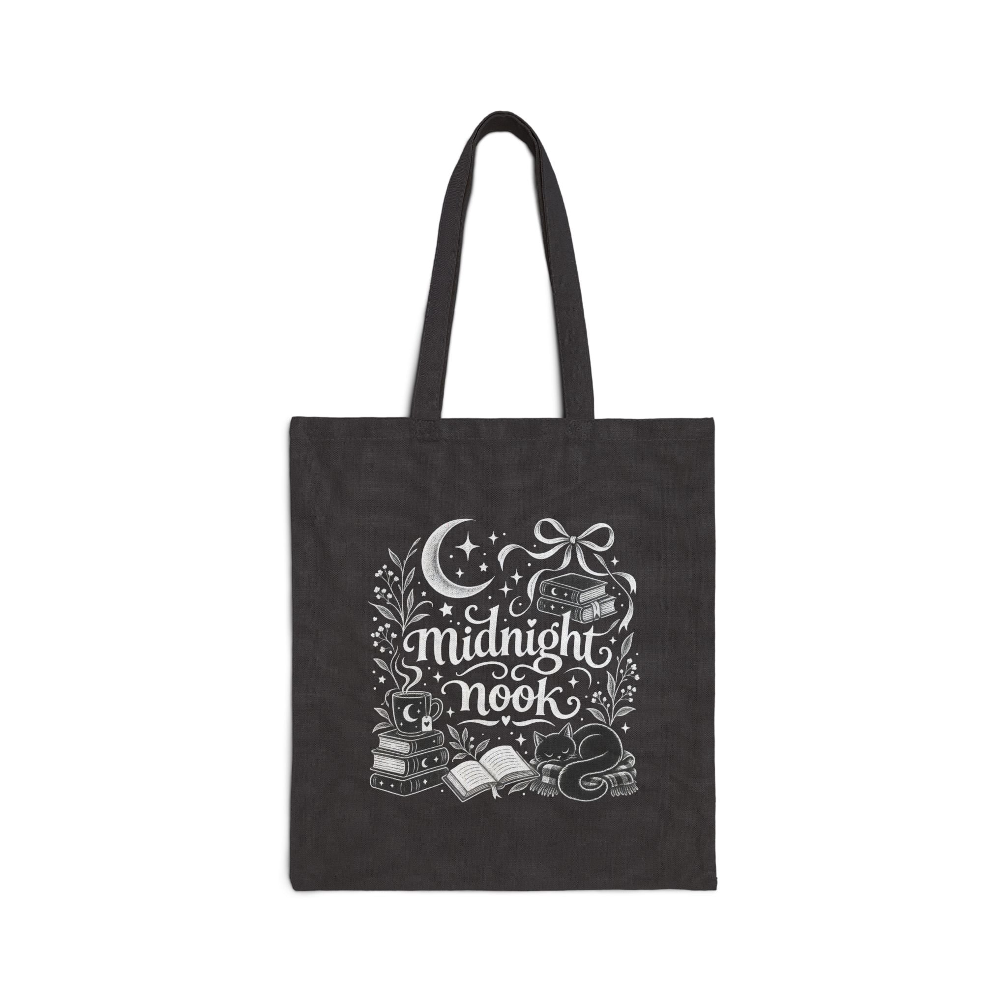Midnight Nook Tote - Bookish Moonlit Canvas Bag
