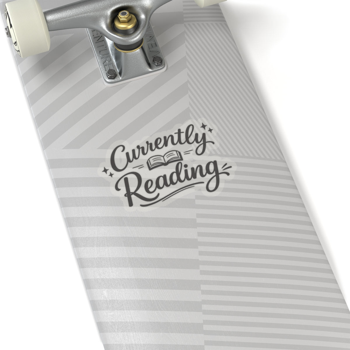Currently Reading Sticker — Kiss-Cut Book Lover Decal for Laptops, Notebooks & Journals