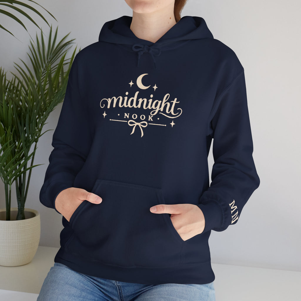 Midnight Nook Hoodie — Cozy Moon & Stars Pullover