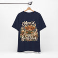 Mood for a Good Book Tee — Cozy Reading Cow Graphic T-Shirt
