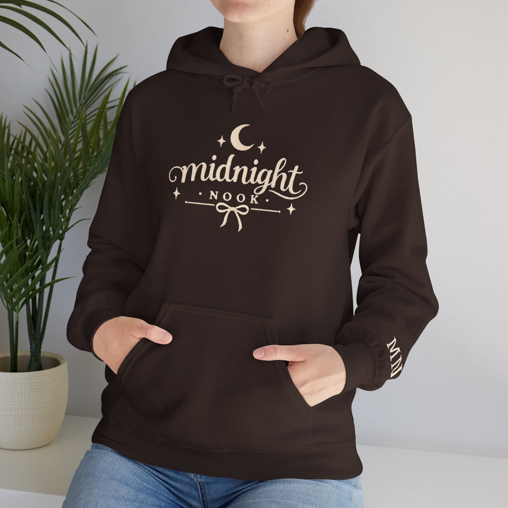 Midnight Nook Hoodie — Cozy Moon & Stars Pullover