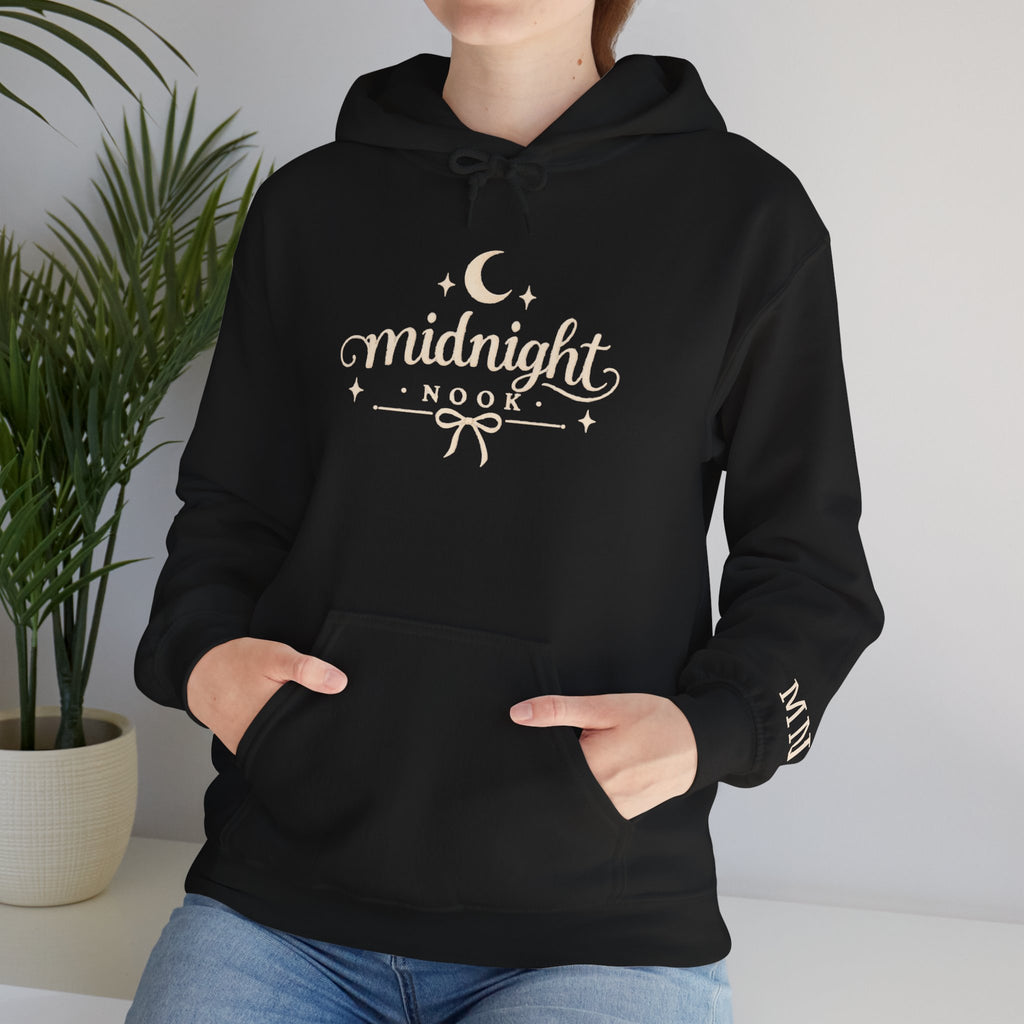 Midnight Nook Hoodie — Cozy Moon & Stars Pullover