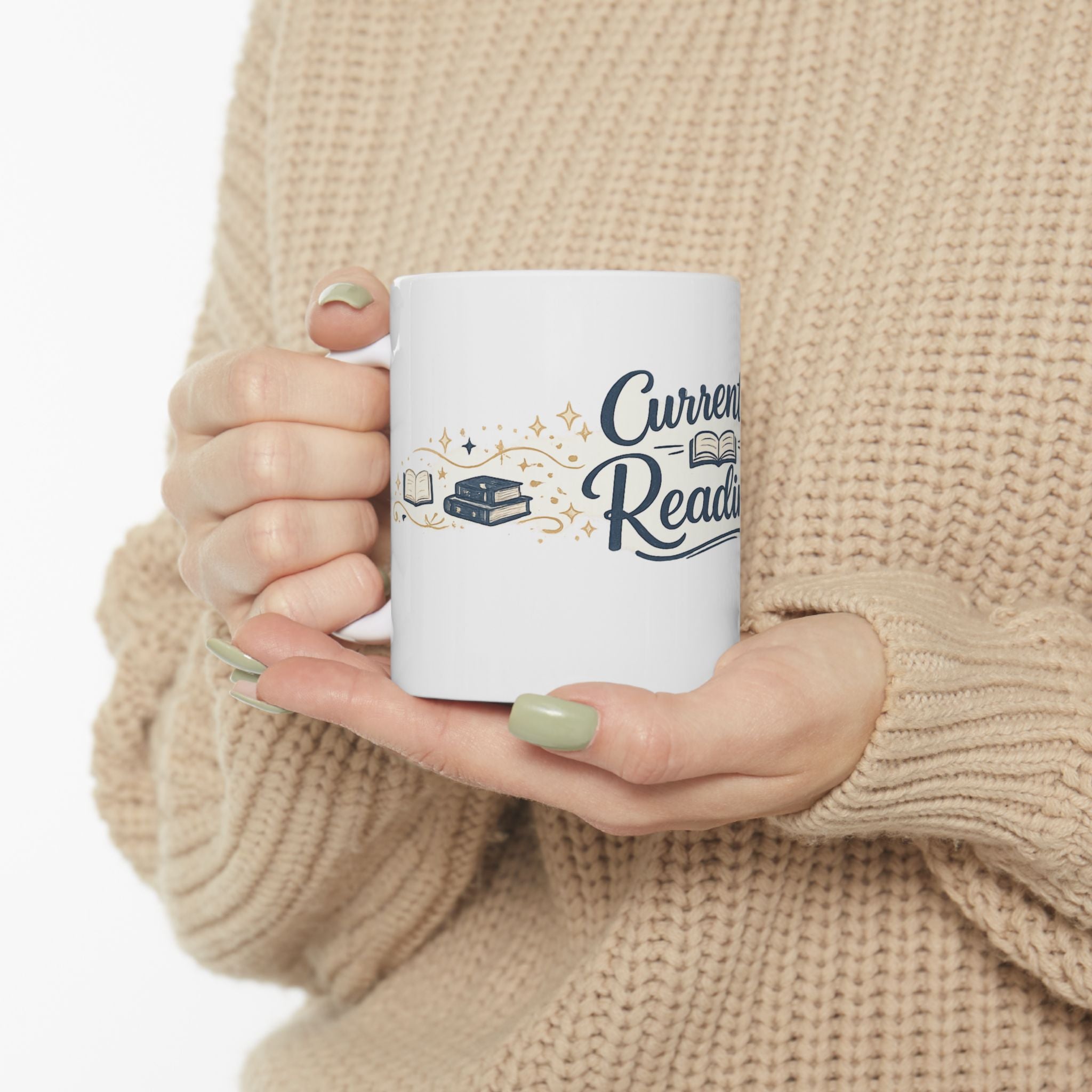 Currently Reading Ceramic Mug — Book Lover Coffee Cup (11oz & 15oz)