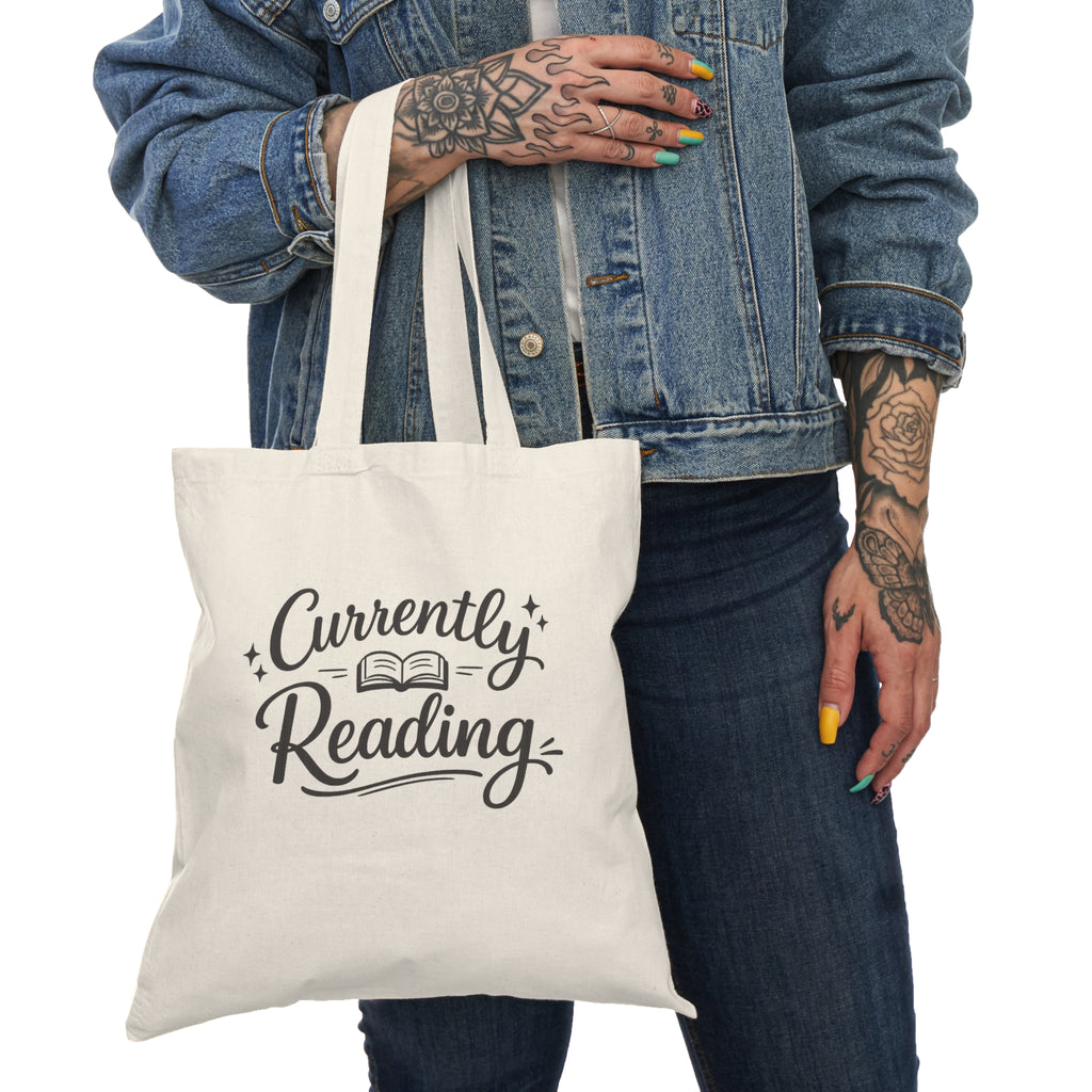 Currently Reading Canvas Tote - Book Lover Natural Cotton Bag